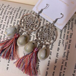 Chloe Accessories Hippie Boho She’ll and Tassel Earrings